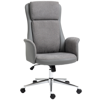 Vinsetto Bürostuhl Stahl+Kunstleder Grau 65 x 72 x 118cm