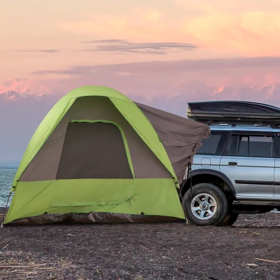 Outsunny Lightweight 4-5 Person Vehicle Side Camping Tent for SUVs, CUVs, Minivans W/ Mesh Window and Door, Storage Bag, Carrying Bag
