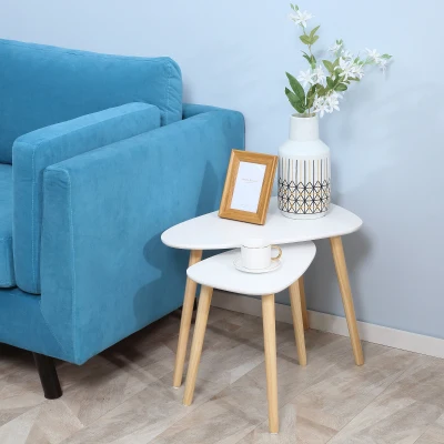 Set de 2 masute laterale moderne, mese cuib triunghiulare