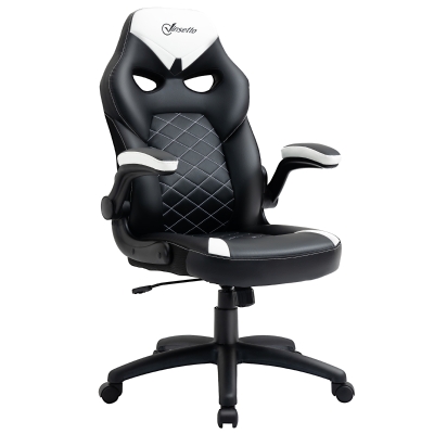 Fauteuil de bureau manager gaming revêtement synthétique noir blanc