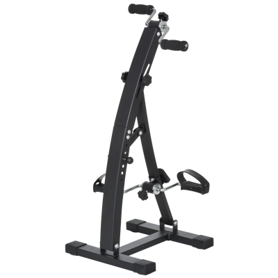 Rower stacjonarny dla seniorów trenażer domowy trenażer rowerowy stalowy czarny