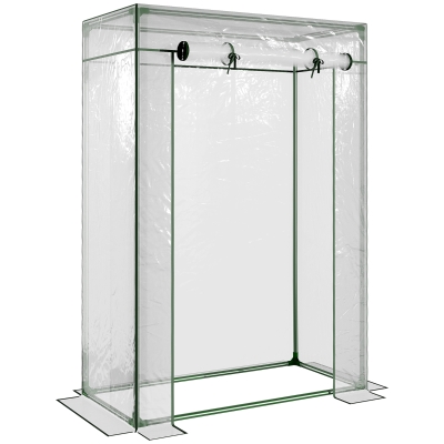 Outsunny sera dreptunghiulara compacta, PVC, 100x50x150cm
