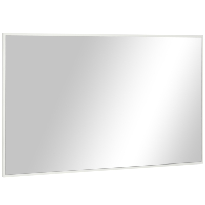 kleankin Espejo de Baño Rectangular Espejo de Pared Moderno con Marco de Madera para Pasillo Entrada 104x60 cm Blanco