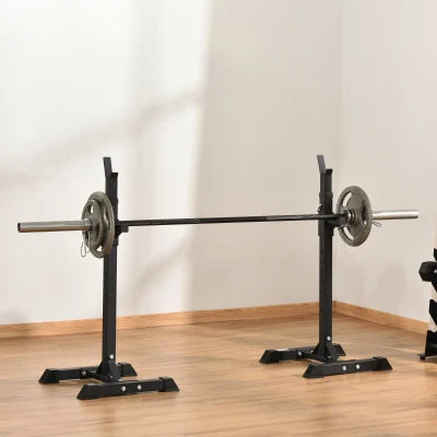 HOMCOM Supporto per Bilanciere 50cm x 49cm x 154cm Nero