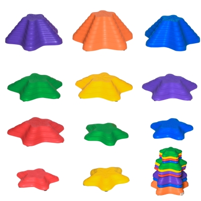 Outsunny Balansstenen, Stapelstenen, 11-delig, Antislip, Robuust, voor Binnen en Buiten, Belastbaar tot 80 kg