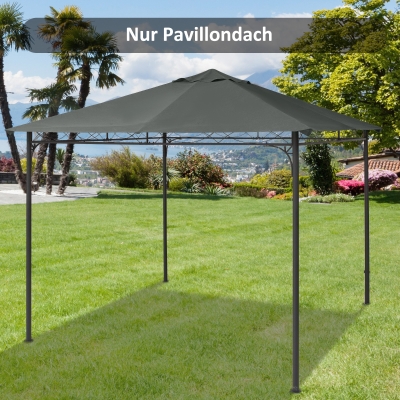 Outsunny Dach pawilonu, Dach zapasowy do pawilonu, Pokrycie pawilonu, poliestrowa ochrona przed słońcem, ciemnozielony, 3 x 3 m