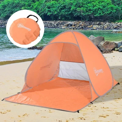 Outsunny Tenda pop-up instantânea e portátil com janelas Tipo de refúgio para piquenique, praia e acampamento com proteção UV