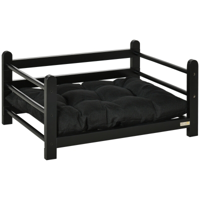 PawHut podwyższone legowisko dla psa z poduszką sofa dla psa kota legowisko dla kota 65 x 51 x 32 cm