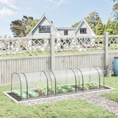 Outsunny PVC Transparent Greenhouse, Steel Frame, L size