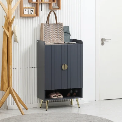 Dulap de pantofi modern cu 4 niveluri, cu 2 usi