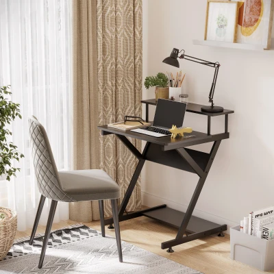 HOMCOM Scrivania per computer 70cm x 60cm x 85.5cm Nero