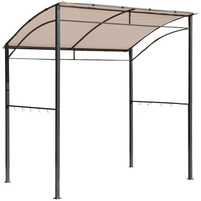 Outsunny Grillpavillon BBQ-Pavillon 215x150x172/220cm mit Flammschutzdach