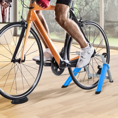 HOMCOM Rolo de Bicicleta com Resistência Ajustável de 8 Níveis 77x56x47,5 cm Azul