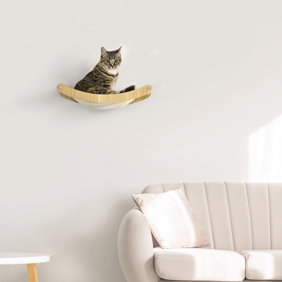 PawHut Mensola per Gatti 44.5x33x9 cm, Truciolato Rovere