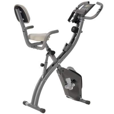 HOMCOM Heimtrainer mit LCD-Anzeige Grau 97 cm x 51 cm x 115 cm
