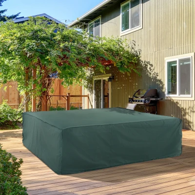 Outsunny Large Outdoor Furniture Cover for Garden Rattan Furniture Set, 600D Oxford, Waterproof Coating, Square - 230L x 230W x 70H cm