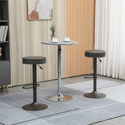 Set 2 scaune de bar cu suport pentru picioare