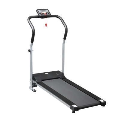 HOMCOM Passadeira Elétrica Dobrável Passadeira com Velocidade 1-10km/h Ecrã LCD Parada de Emergência e Carga Máxima 110kg para Casa Escritório Ginásio 122x62,5x119cm Prata e Preto