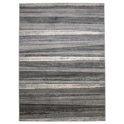 HOMCOM Teppich Kurzflor Grau 170 x 120 x 0,6 cm