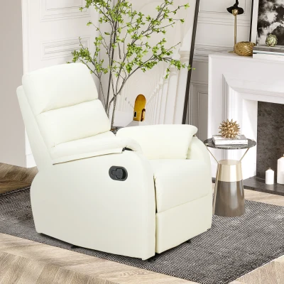 Fotoliu Relax Rabatabil Manual 75x92x99cm Crem