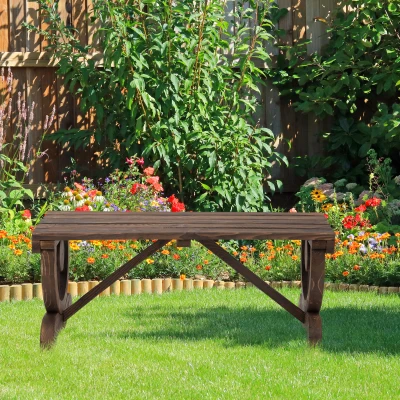 Banca de Gradina cu 2 locuri, Maro 105x50x53cm