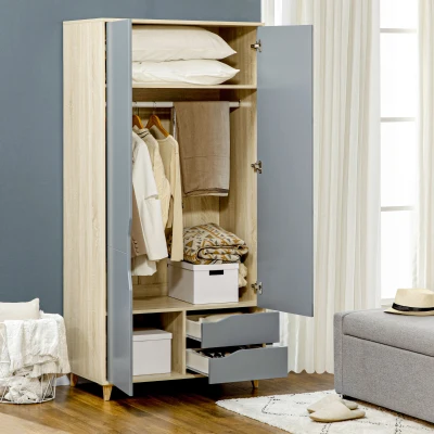 Dulap Livind/Dormitor cu 2 usi, PAL/MDF, 88,9x50,1x184,5