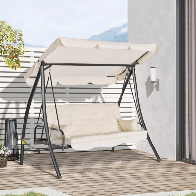 Outsunny Dondolo da Giardino 209cm x 114cm x 170cm Beige