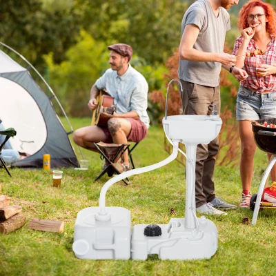Chiuveta Portabila de Camping cu 2 roti, Rezervor de Apa