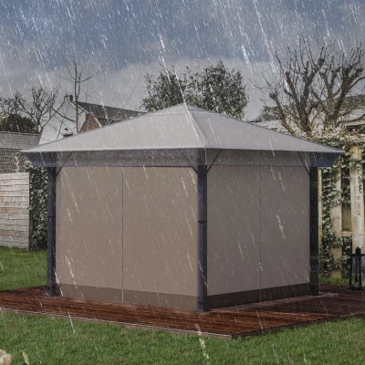 Outsunny Cobertura Protetora para Pérgolas 3x3 m Cobertura Impermeável para Pérgola Capa Protetora de Pérgolas Transparente