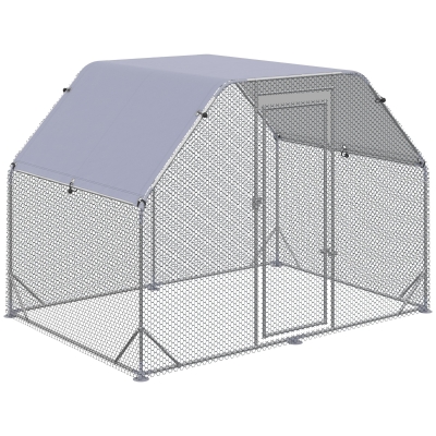 PawHut Chicken Run with Roof, Walk In Chicken Coop for 4-6 Chickens, Hen House, Duck Pen, Outdoor 280 x 190 x 195cm