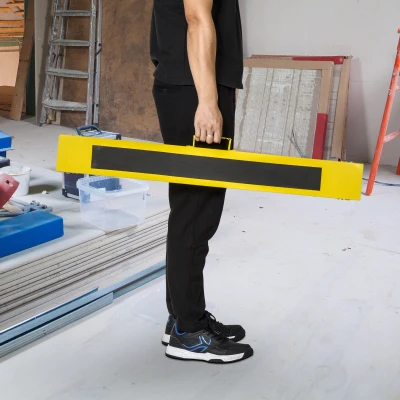 DURHAND 2er-Set Sägepferd Arbeitsbock Unterstellbock Klappbar rutschfest Stahl Gelb Schwarz 100 x 49 x 62-90 cm Belastbarkeit 100 kg