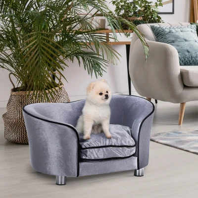 PawHut luxe hondenbank hondensofa kattenmand dier sofa hondenmand zetel hondenbed dierenmand
