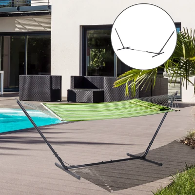 Outsunny 3.1–3.8m Adjustable Universal Hammock Stand Metal Frame Garden Camping Picnic Outdoor Patio Replacement – Stand Only