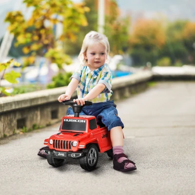 AIYAPLAY zitauto, kinderauto met claxon, kindervoertuig, rood