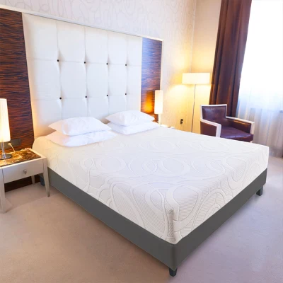 HOMCOM Ensemble matelas mémoire de forme avec microcapsules de gel rafraîchissant + Sommier à lattes 160 x 200 - 2 personnes