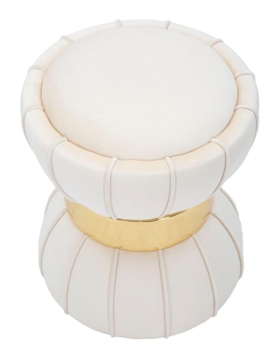 TABURET FLOARE CREM CM Ø 40X44