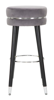 Scaun de bar PARIS Gri/Argintiu CM Ø 35X74