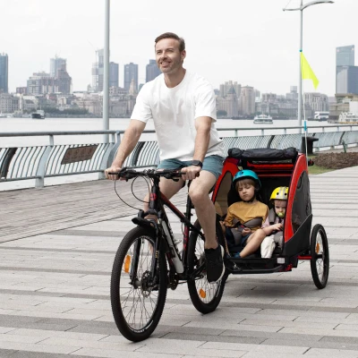 HOMCOM 3 w 1 wózek do biegania przyczepka rowerowa dla dzieci przyczepka rowerowa