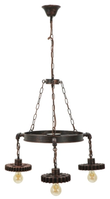 CANDELABRU IN STIL INDUSTRIAL 3 LUMINI CM Ø 54X104