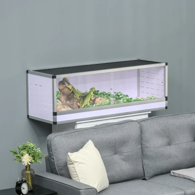 PaWHut aluminiowe terrarium dla gadów płazów skrzynia hodowlana gadów czarna