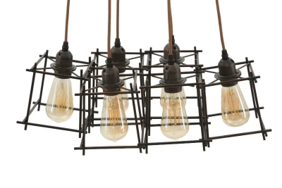 CANDELABRU IN STIL INDUSTRIAL STICK 6 LUMINI CM 16X16X16 (SINGUR)