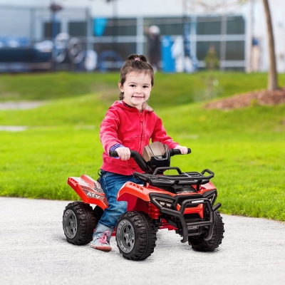HOMCOM Quad ATV quad elektryczny quad dziecięcy akumulator 6V samochód dziecięcy motocykl LED światła przednie kolor czerwony