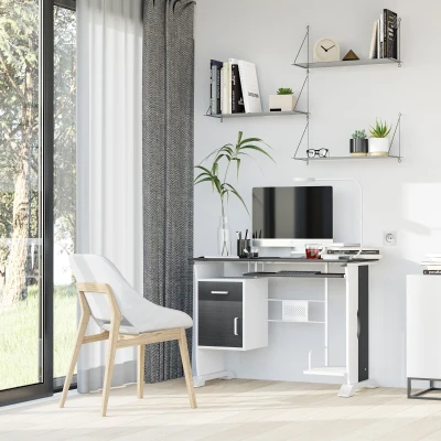 Birou pentru PC cu Sertare in Lemn, 100x52x75cm, Maro