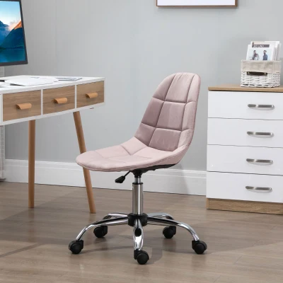 Vinsetto Sedia girevole 59cm x 59cm x 81-91cm Rosa