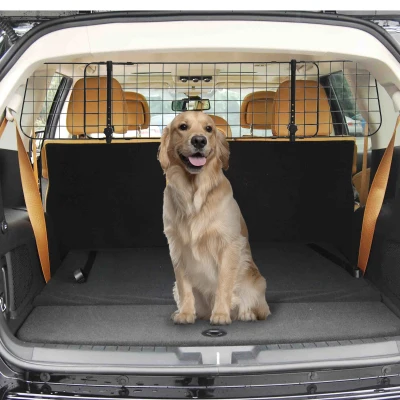 PawHut Hundegitter Auto Universal  Autoschutzgitter für Hunde mit Stufenlos Verstellbare Breite, Trenngitter für Kofferraum Hunde Autogitter Hundeschutzgitter Schutzgitter 91-152 x 30 cm