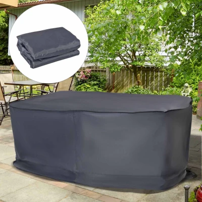 Outsunny Outdoor Furniture Cover 2-3 Seater Rattan Chair Protector Waterproof 420D Oxford Cloth 235 x 135 x 94cm Grey