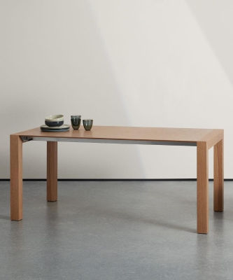 STONES Tavolo da pranzo allungabile fino a 12 posti, 90x174/264x76cm, noce