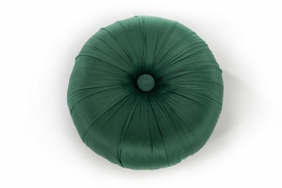 STONES Pouf in velluto con struttura in metallo, 36x36x30cm, verde