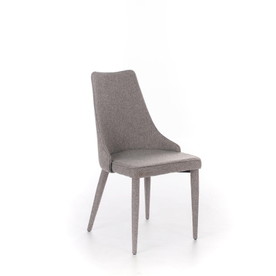 STONES Set 2 Sedie in tessuto con seduta e schienale imbottiti e gambe in metallo, 46x46x91cm, grigio