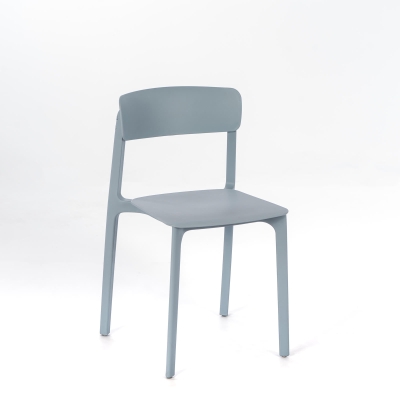 STONES Set 4 Sedie in polipropilene 41x46x79.5cm, azzurro